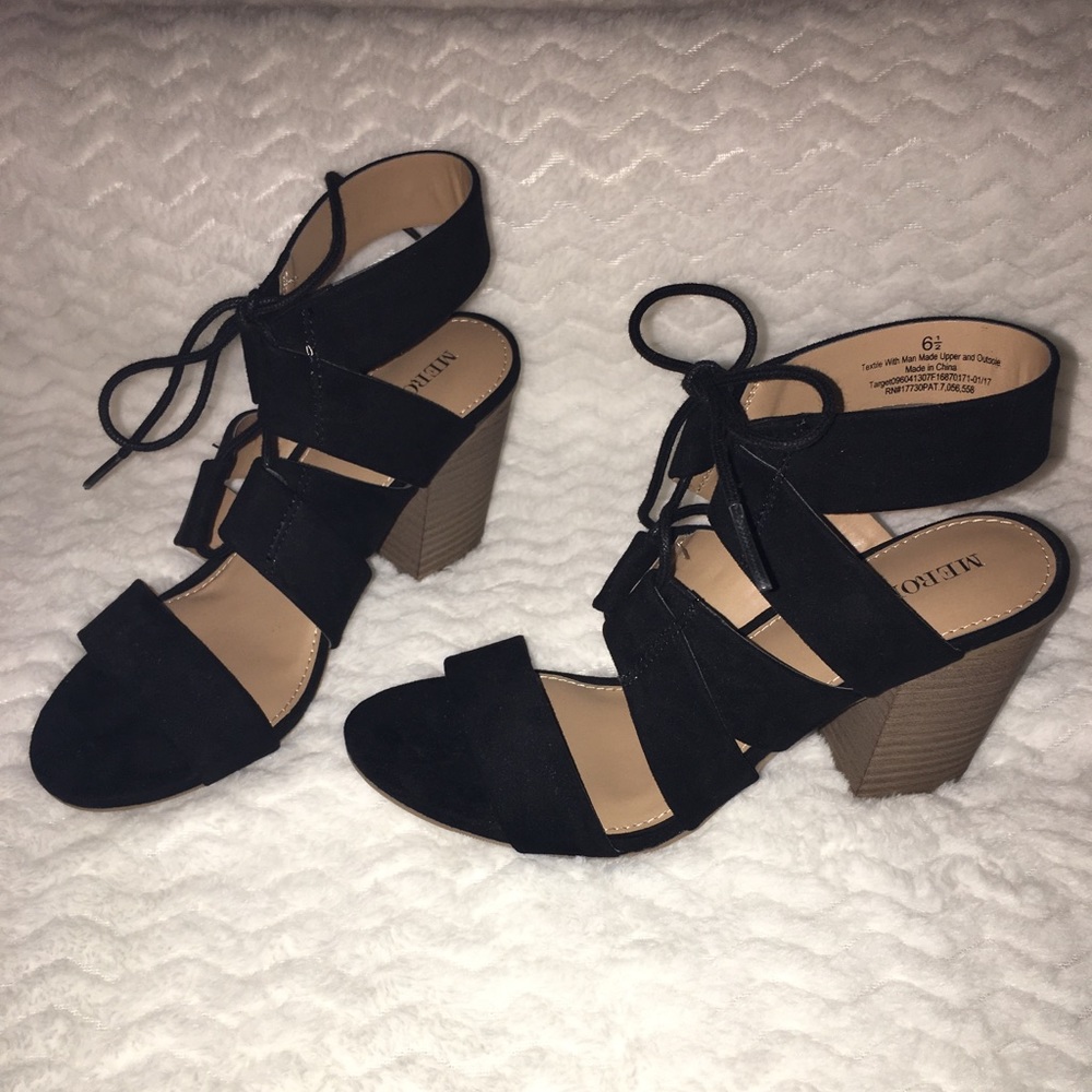 Black Heeled Sandals